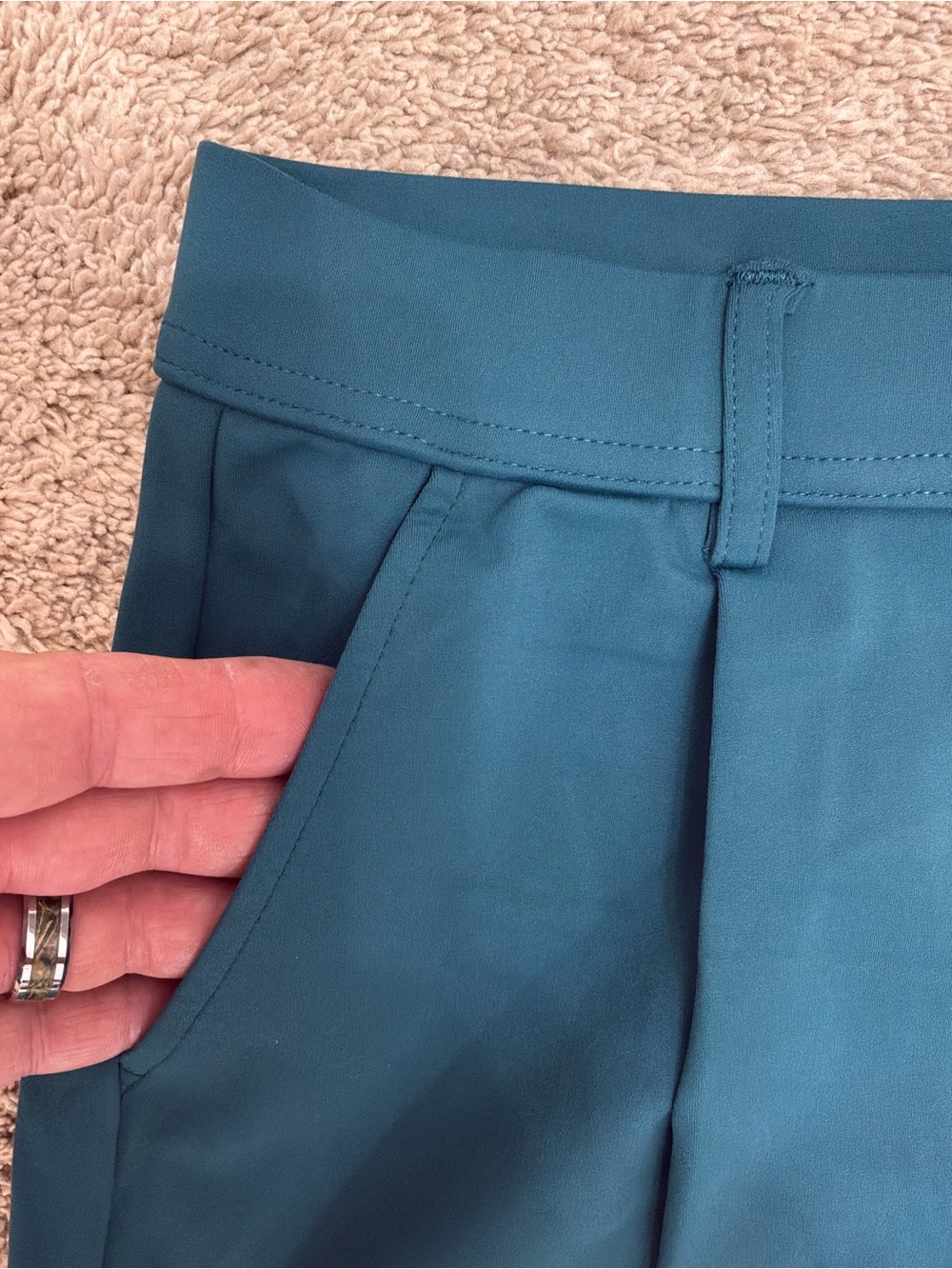 HALARA Teal Wide-Leg Trousers - Picture 9 of 13